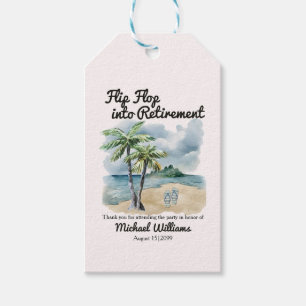 Summer Beach Themed Gedreht Flop Retirement Party Geschenkanhänger