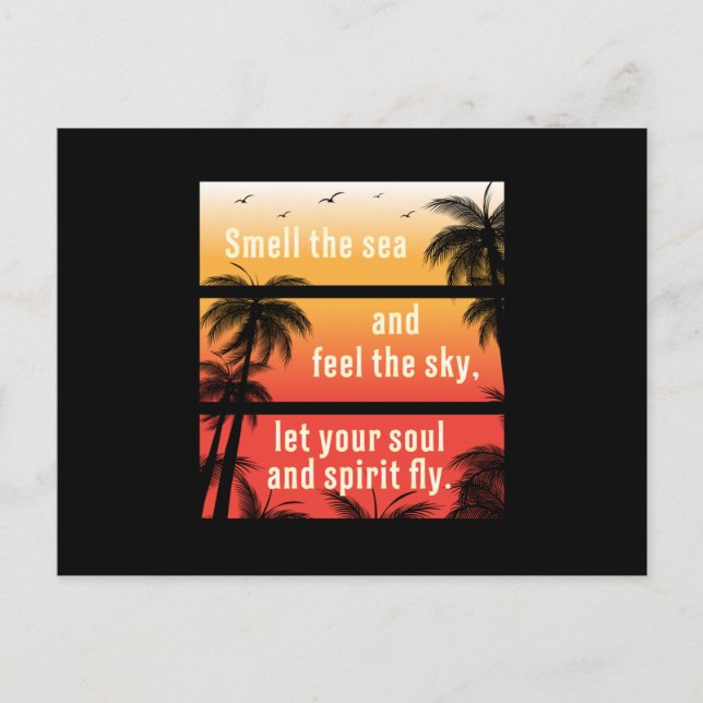 Summer Beach Vacacation Surf Cooles Meer Sonnensch Postkarte (Vorderseite)