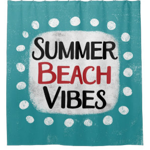 Summer Beach Vibes Duschvorhang
