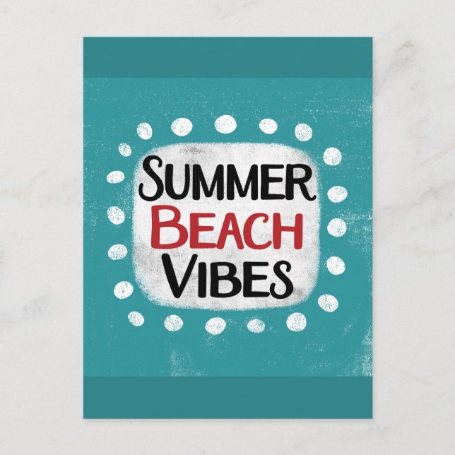 Summer Beach Vibes Postcard Postkarte (Vorderseite)