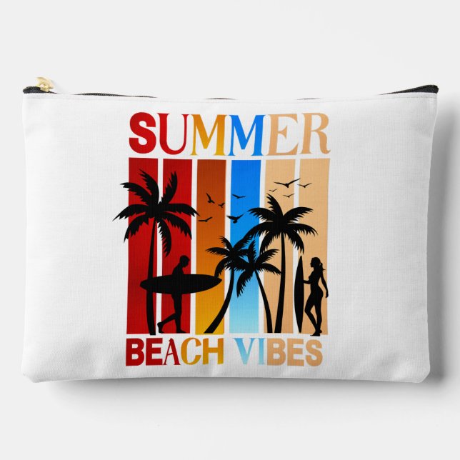 Summer Beach Vibes Zubehörtasche (Vorderseite)