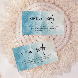 Summer Beach Wedding Response UAWG Enclosure Card Begleitkarte