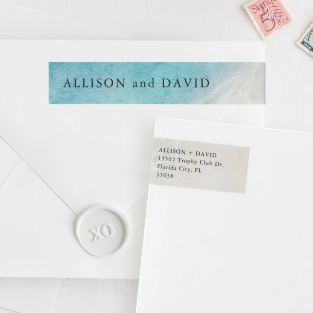 Summer Beach Wedding Rücksendeadresse (Von Creator hochgeladen)