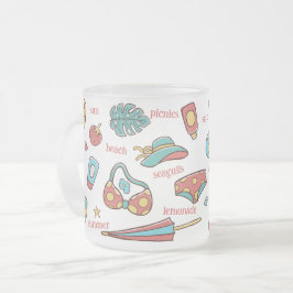 Summer Beach Zwei-Tone-Tasse Mattglastasse