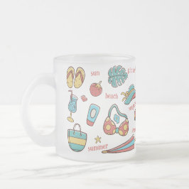 Summer Beach Zwei-Tone-Tasse Mattglastasse