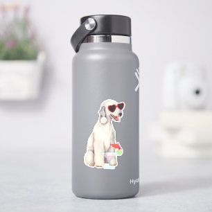 Summer Bedlington Terrier Vinyl Sticker
