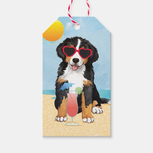 Summer Bernese Mountain Dog Geschenkanhänger (Vorderseite)