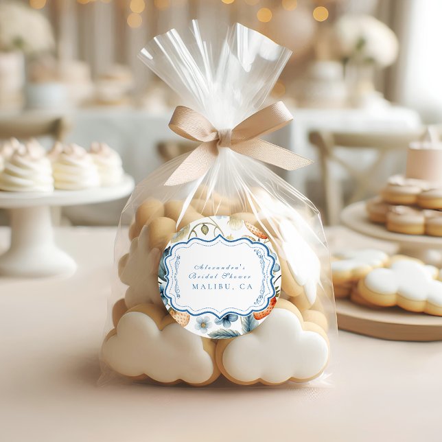 Summer Berry Liebe Brautparty Runder Aufkleber (Von Creator hochgeladen)