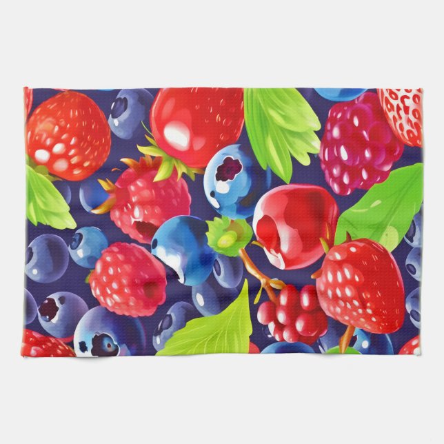 Summer Berry Medley Geschirrtuch (Horizontal)