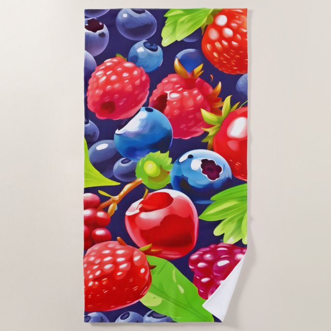 Summer Berry Medley Strandtuch (Vorderseite)