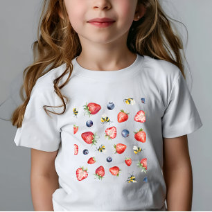 Summer Berry Sweet Watercolor Babydusche Baby T-shirt