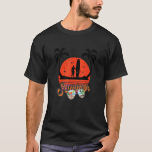 Summer Best Hot Surfer Retro Sunset Graphic Vintag T-Shirt