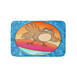 Summer Bird Surfer Badematte