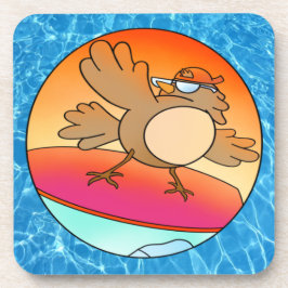 Summer Bird Surfer Getränkeuntersetzer