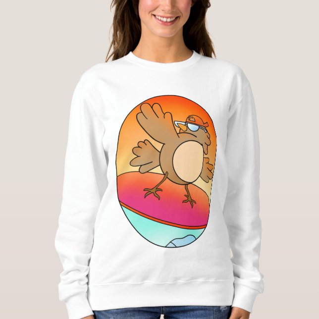 Summer Bird Surfer Sweatshirt (Vorderseite)
