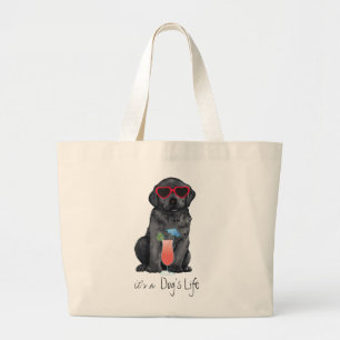 Summer Black Lab Jumbo Stoffbeutel