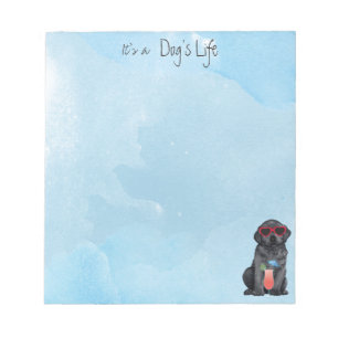 Summer Black Lab Notizblock