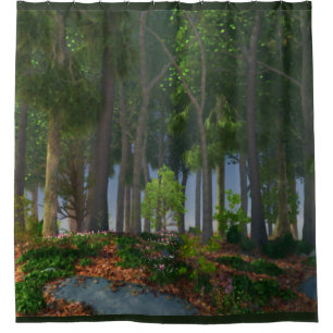 Summer Blätter Duschvorhang