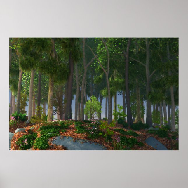 Summer Blätter Print Poster (Vorne)