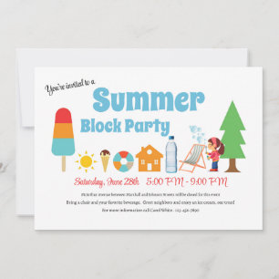Summer Block Party Einladung