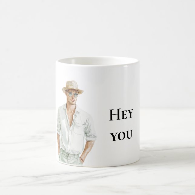 Summer Blond Man Hey, du zitierst Kaffeetasse (Mittel)