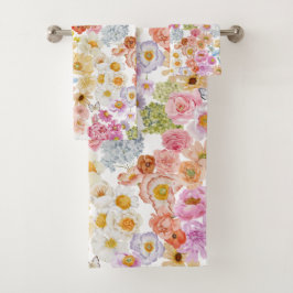 Summer Bloom Floral Butterfly Badhandtuch Set