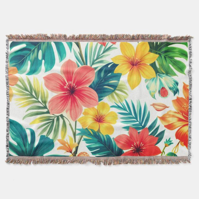Summer Bloom Throw Blanket Decke (Vorderseite)