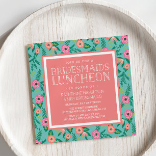 Summer Blooms Bridesmaids Mittagessen Einladung