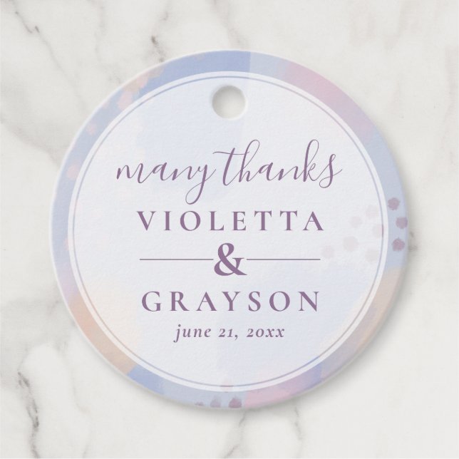 Summer Blue Abstrakt Art Geschenkanhänger (Vorderseite)