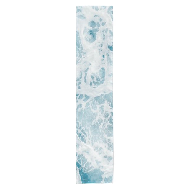 Summer Blue Ocean Wave  Kurzer Tischläufer (Vorderseite)