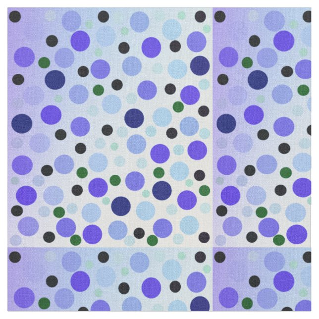 Summer Blue Polka Dots, Fabric Stoff (Nahaufnahme)