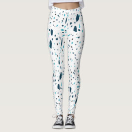 Summer Blue Terrazo Leggings