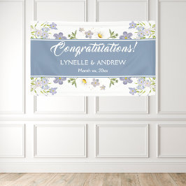 Summer Blume Blue Wedding Banner