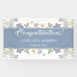 Summer Blume Blue Wedding Banner
