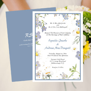 Summer Blume Blue Wedding mit UAWG Einladung
