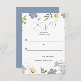 Summer Blume Blue Wedding RSVP