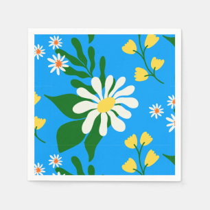 Summer Blume Bouquet auf Blue Serviette