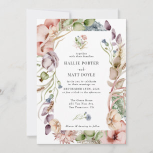 Summer Blume Wilde Blume Elegant Boho Hochzeit Einladung