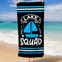 Summer Boat Lake Squad mit Strip Border Strandtuch