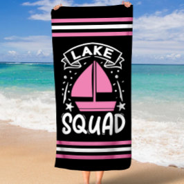 Summer Boat Lake Squad mit Strip Border Strandtuch