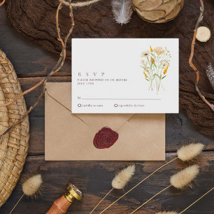 Summer Boho Fleur sauvage Garden Wedding RSVP