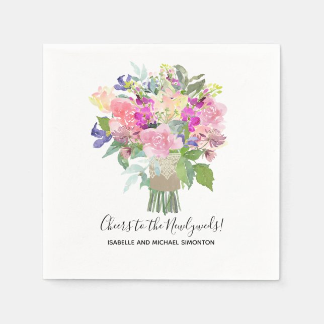 Summer Bouquet jubelt nach den neuen Maßstäben Serviette (Vorderseite)