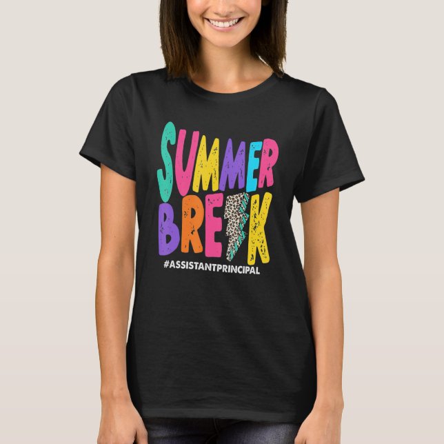 Summer Break Assistant Haupt Sommerurlaub H T-Shirt (Vorderseite)