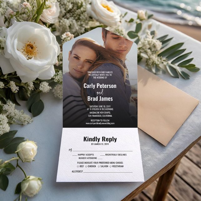 Summer Break Foto Hochzeit All In One Einladung (Von Creator hochgeladen)