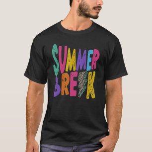 Summer Break Lehrer gestört Leopard Blitz  T-Shirt