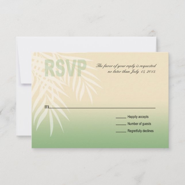 Summer Breeze Beach UAWG | jade RSVP Karte (Vorderseite)