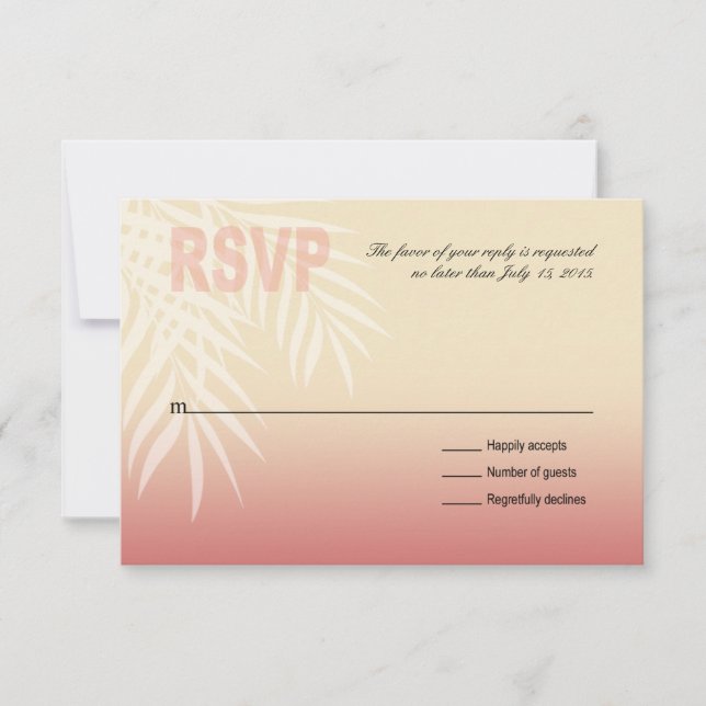 Summer Breeze Beach UAWG | rosane RSVP Karte (Vorderseite)