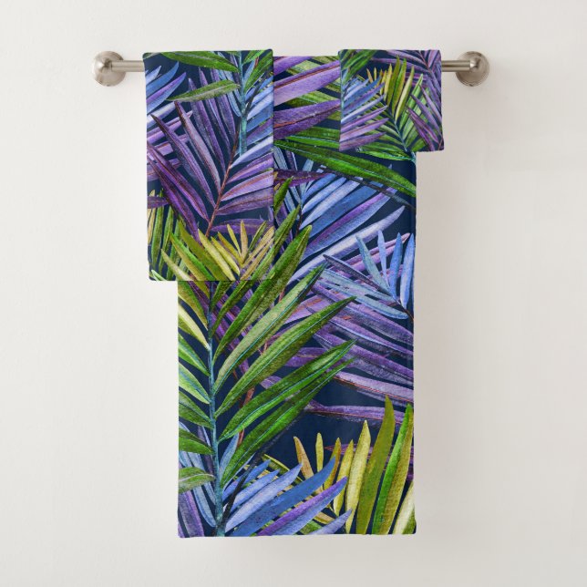 Summer Breeze Tropical Beach Palms Badhandtuch Set (Insitu)