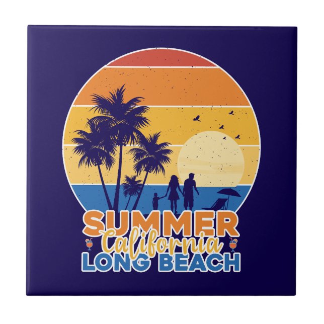 Summer California Long Beach-66594 Fliese (Vorderseite)