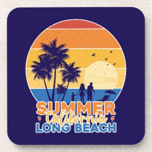 Summer California Long Beach-66594 Getränkeuntersetzer